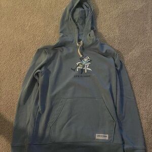 Life Is Good Men's Hoodie in Blue. Size small. Great condition.